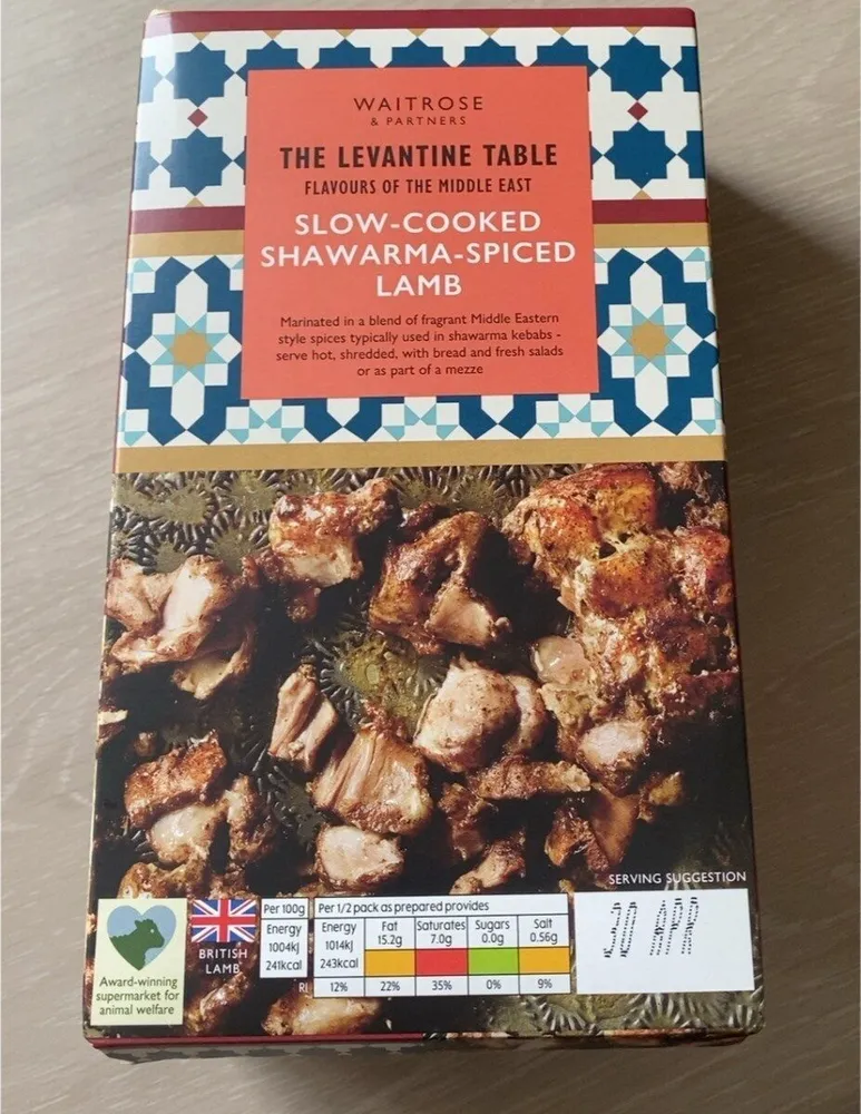 Slow cooked shawarma Spiced Lamb