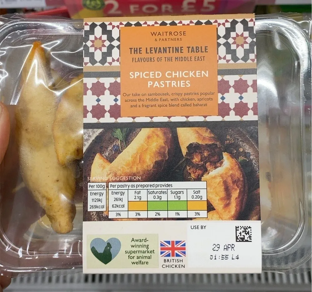 Spiced chicken pastries