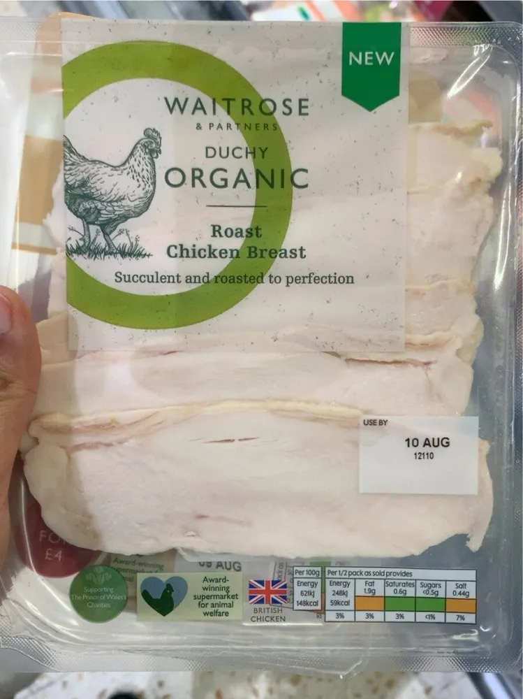 organic chicken slice
