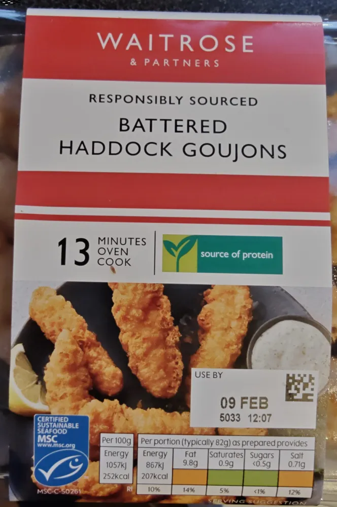 Battered Haddock Goujons