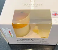 Mango coconut panna cottas