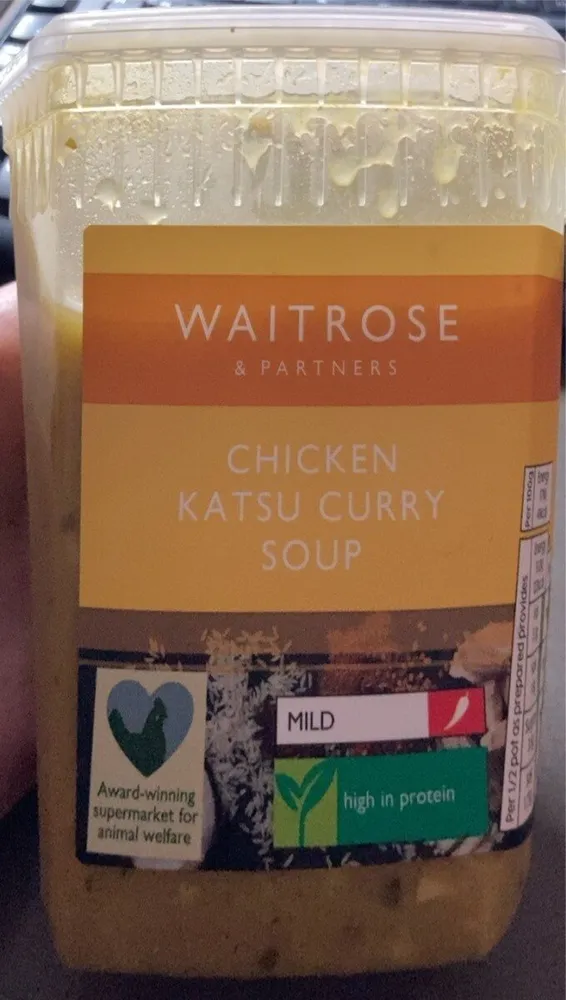 Chicken katsu curry soup