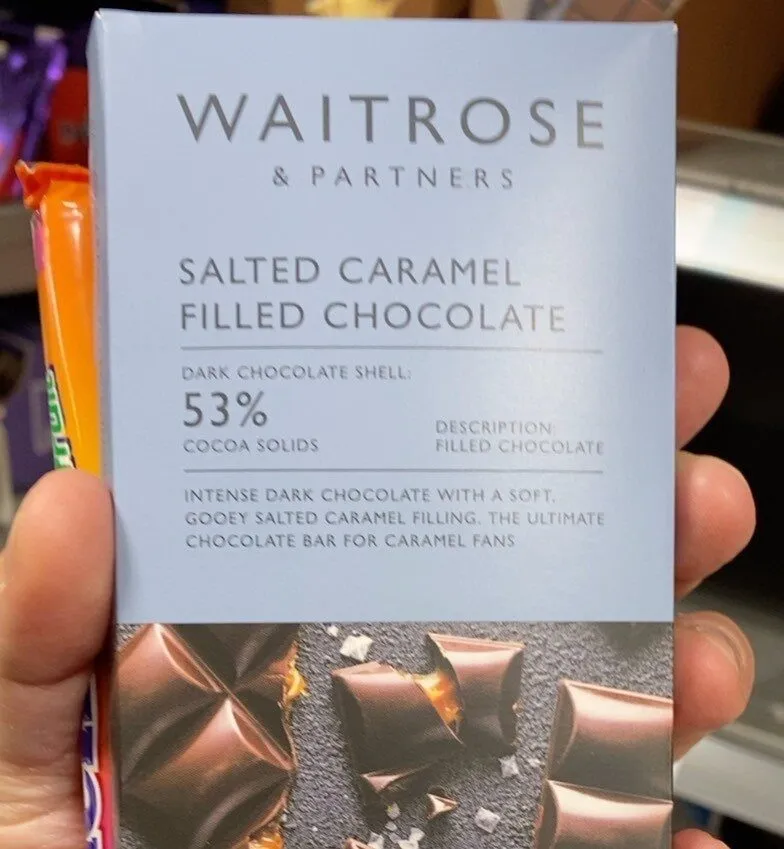 Salted caramel filled chocolate