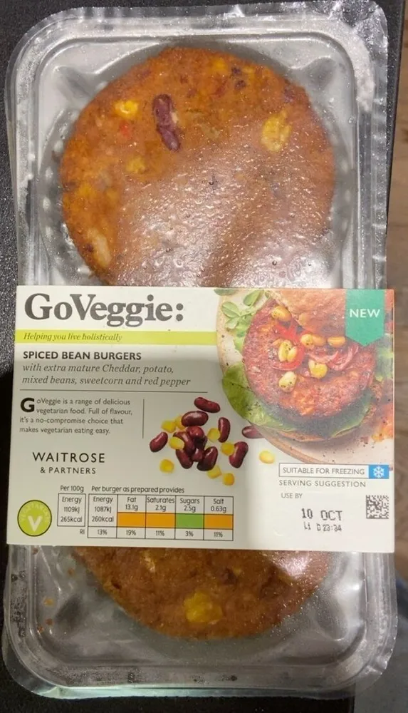 Spiced bean burgers