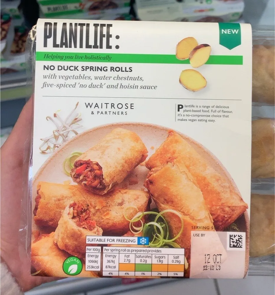 No duck spring rolls