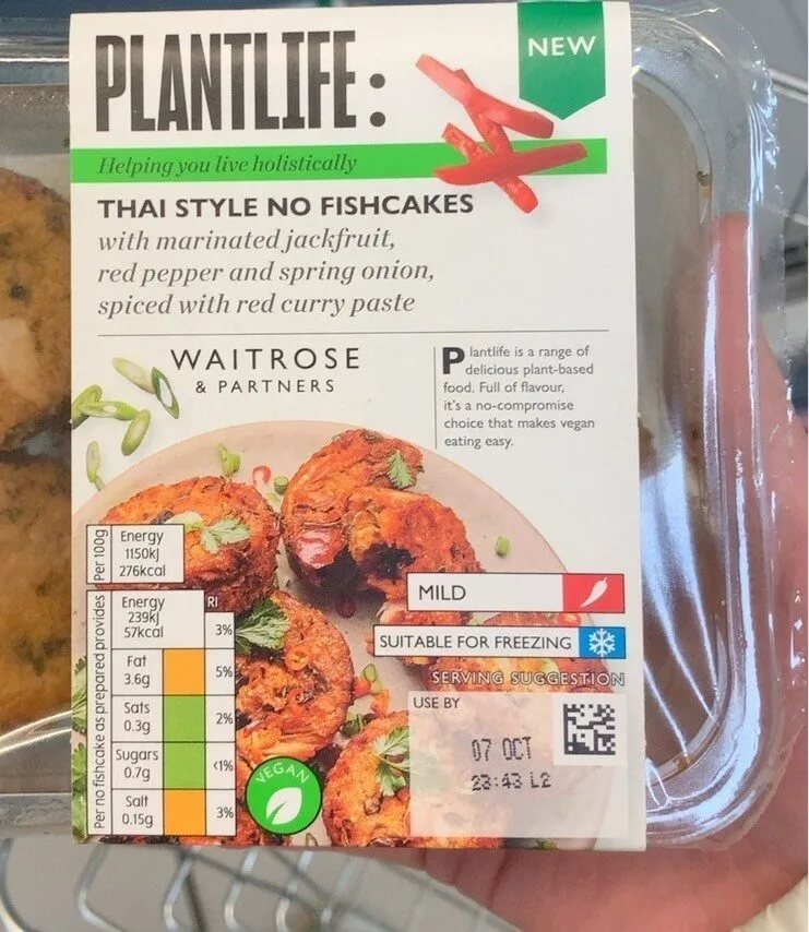Thai Style No Fishcakes