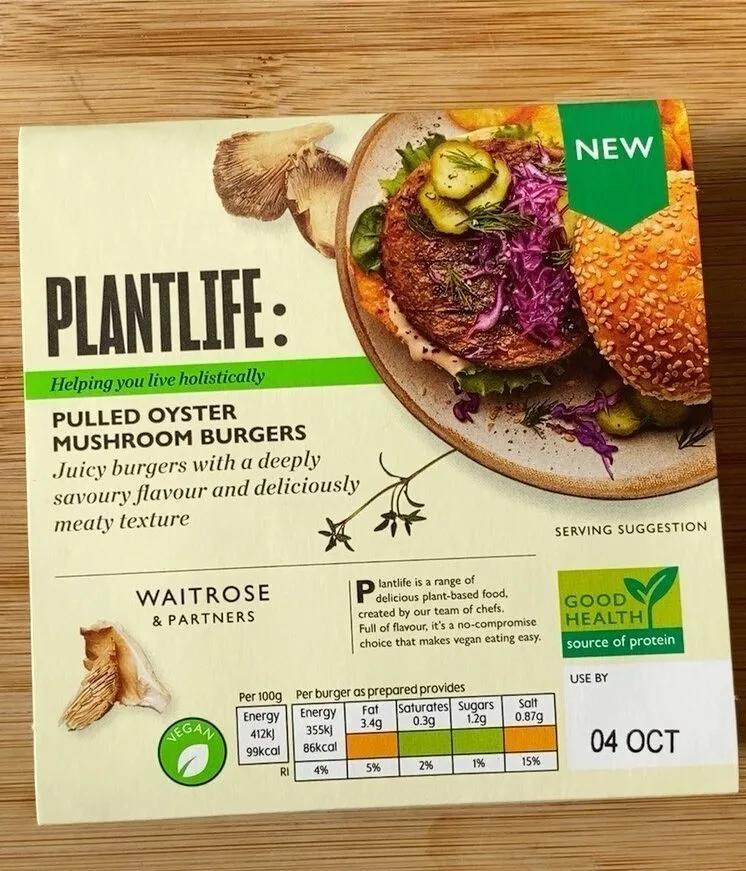 Pulled Oyster Mushroom Burger