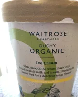 Organic ice cream lemon curd