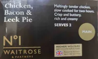 Chicken Bacon and leek pie