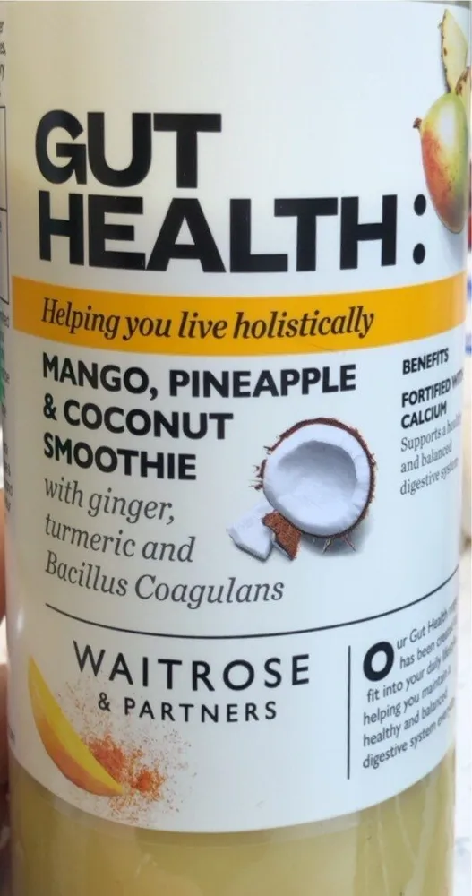 mango, pinapple and coconut smoothie