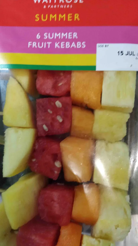 6 summer fruit kebabs