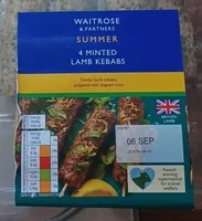 4 minted lamb kebabs