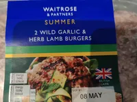 Wild garlic and herb lamb burger