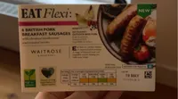Eat flexi 6 british pork breakfast sausages