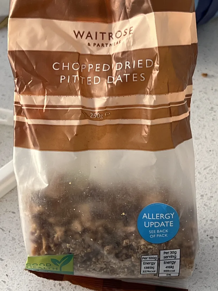 Chopped dried pitted dates