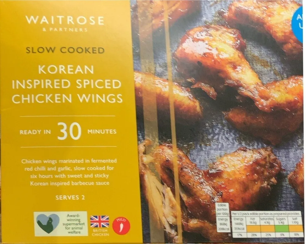 Korean inspired spiced chicken eings