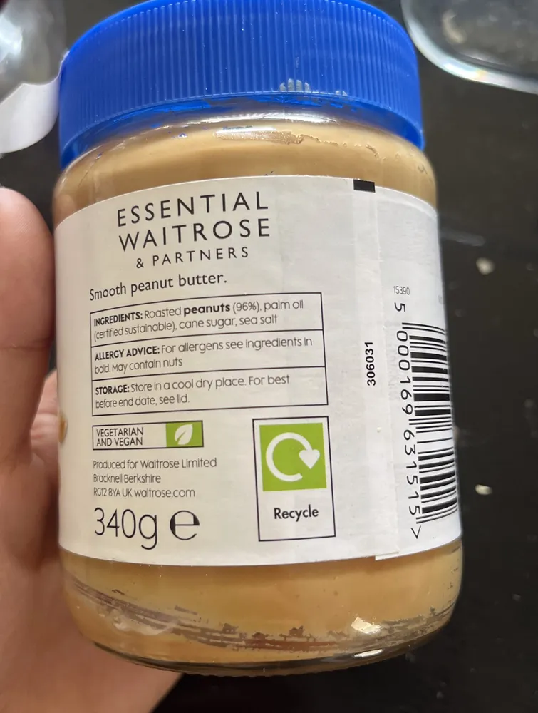 Waitrose Smooth Peanut Butter