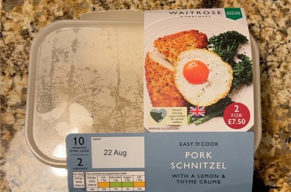 pork schnitzel with a lemon & thyme crumb