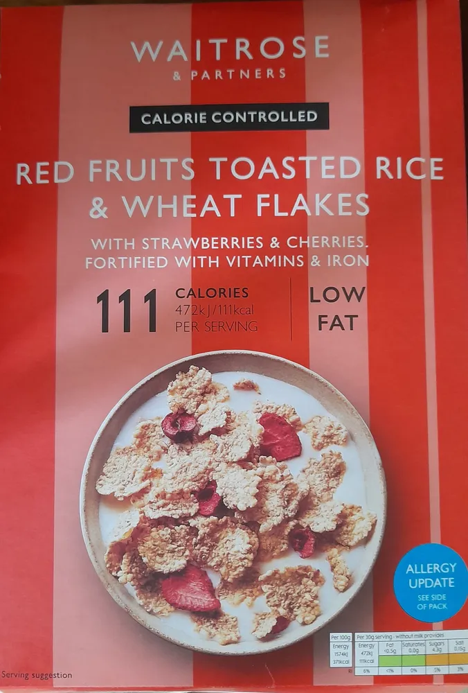 Red fruits toasted rice & wheat flakes