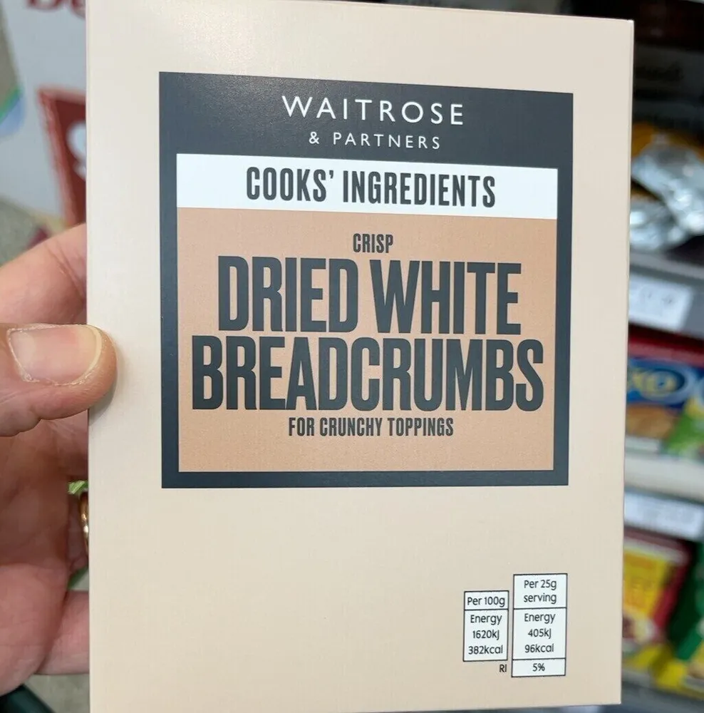 Dried white bread crumbs
