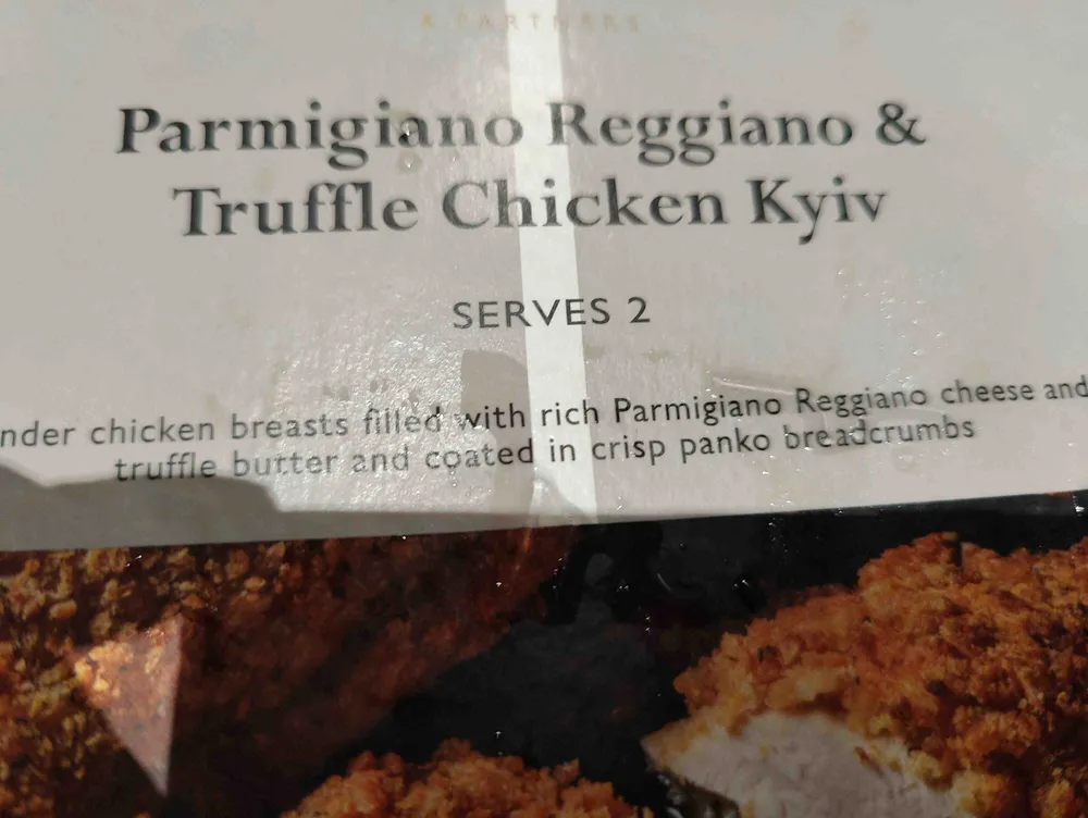 Parmigiano reggiano and truffle chicken kyiv