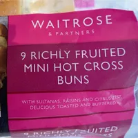 Richly fruited hot cross buns