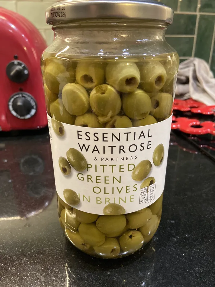 Pitted Green Olives in brine