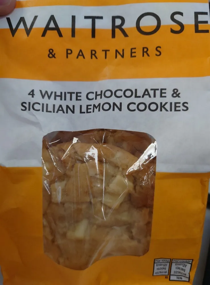 White Chocolate And Sicilian Lemon Cookies