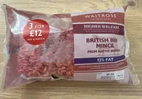 British Beef Mince Higher Welfare 12% Fat