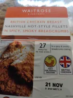 Chicken breast Nashville hot style fillets