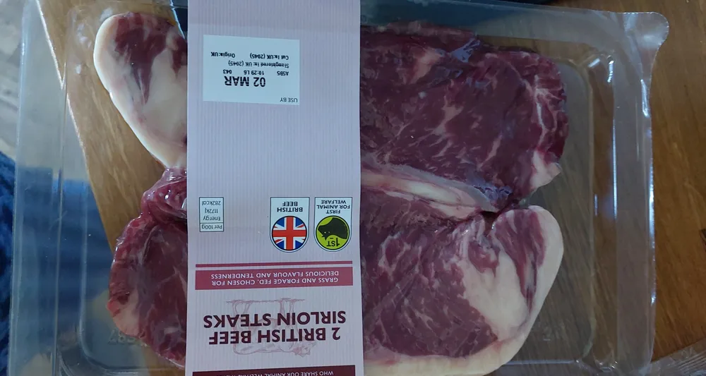 2 british beef sirloin steak