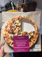 Goat cheese and caramelised red onion pizza