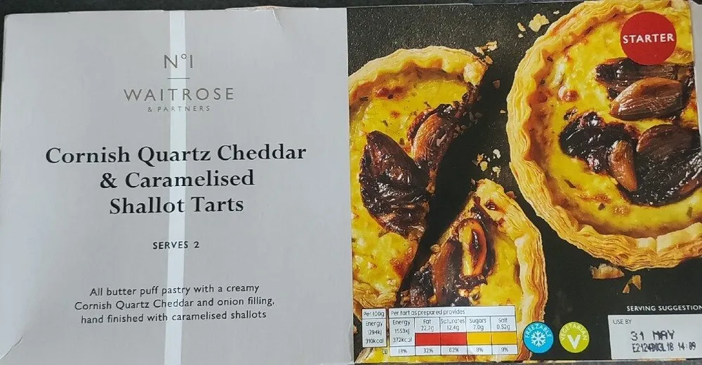 Cornish Quartz Cheddar & Caramelised Shallot Tarts