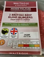 British Beef Rump Burgers