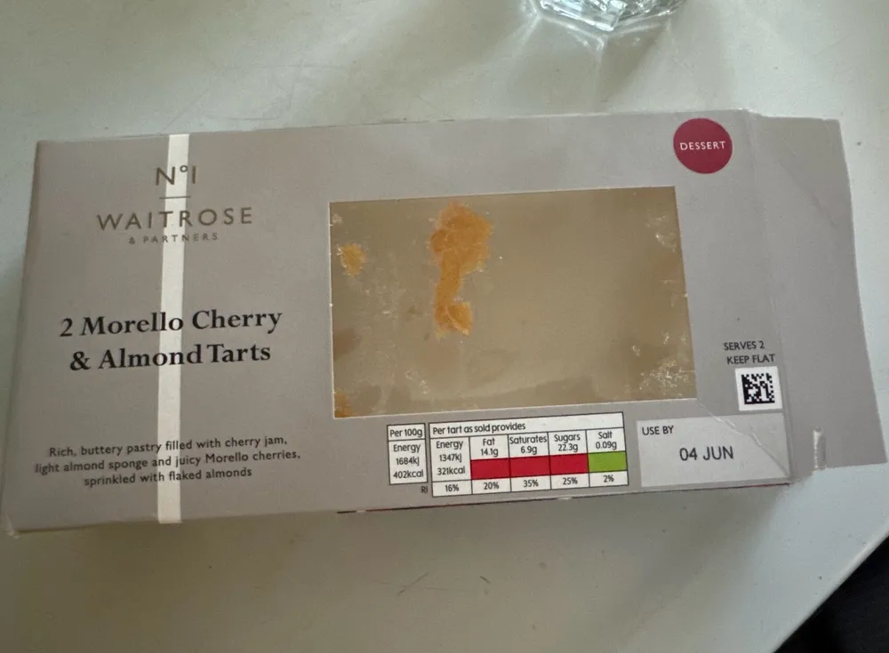 2 Morello Cherry & Almond Tarts