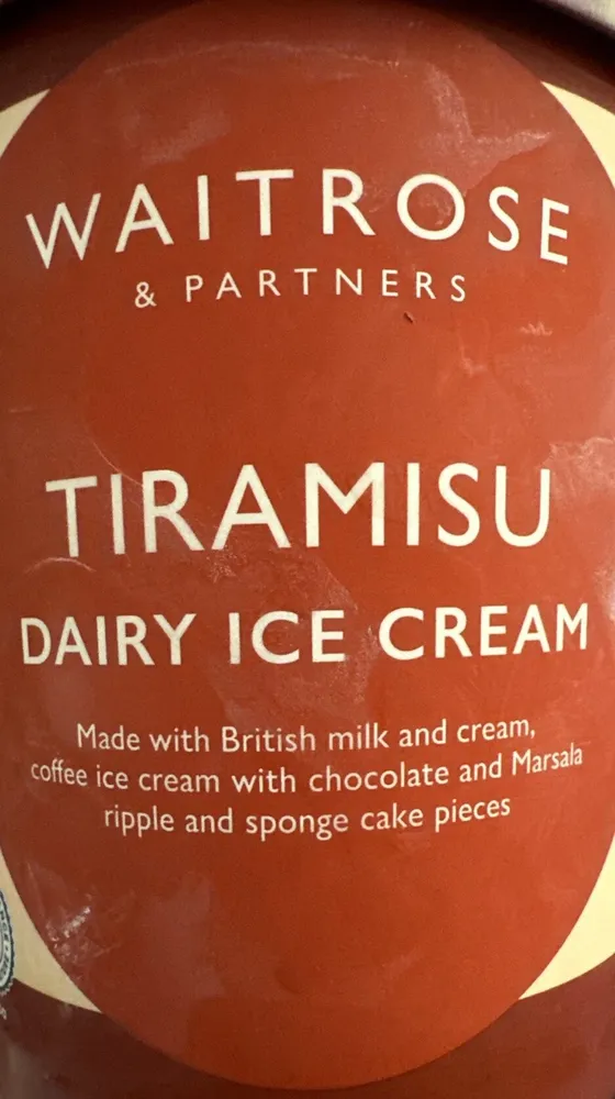 Tiramisu Dairy Ice cream