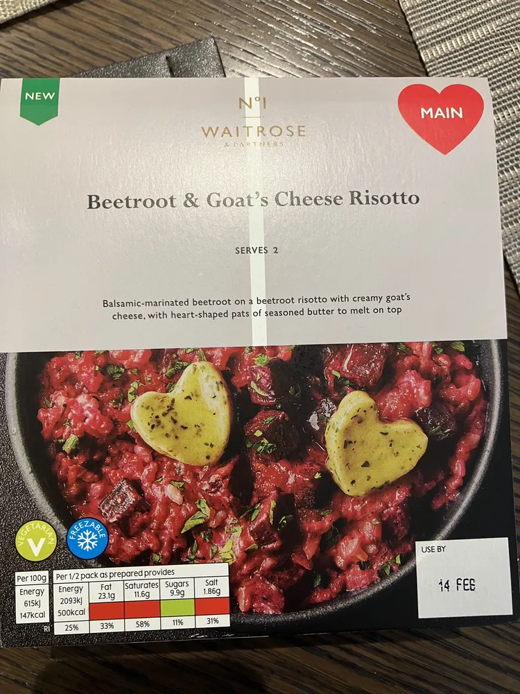 Beetroot & goat cheese risotto