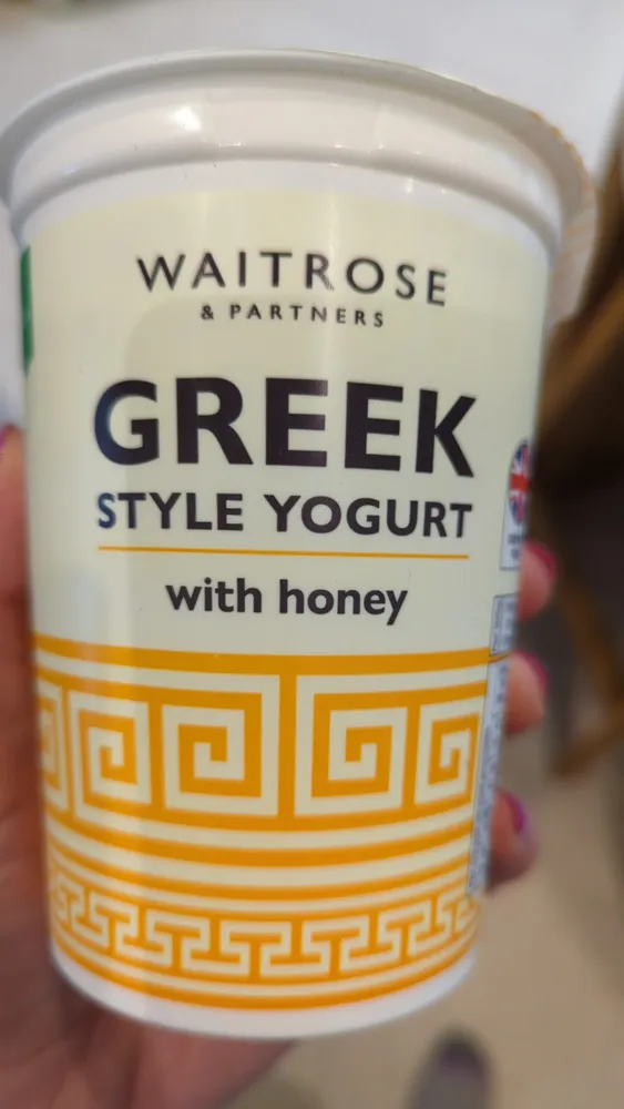 WAITROSE & PARTNERS GREEK STYLE YOGURT with honey