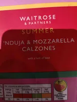 Nduja and mozzarella calzones