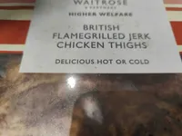 British flamegrilled jerk chicken thighs