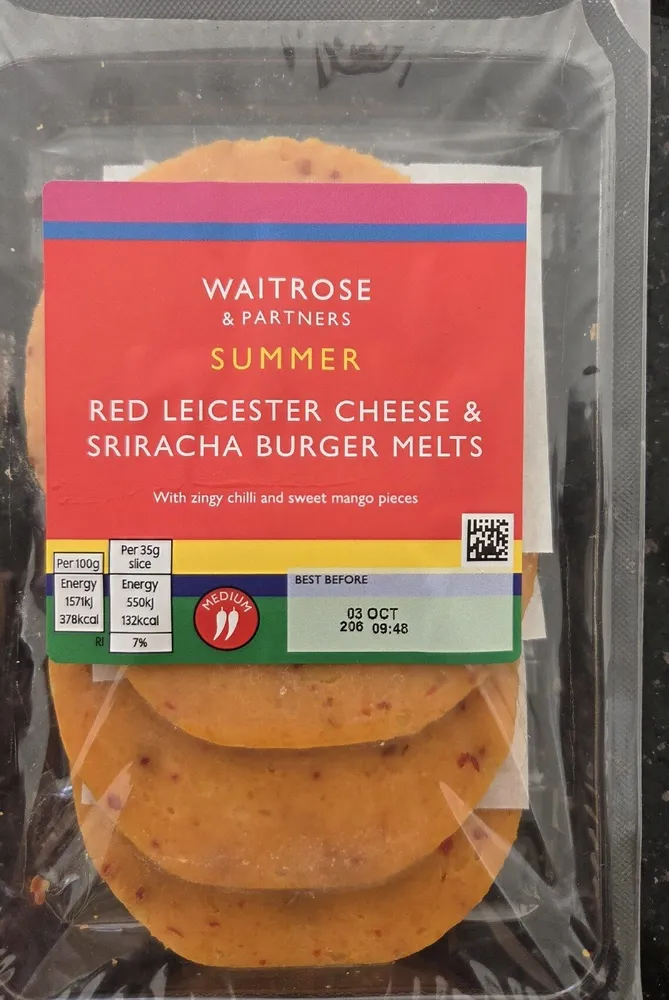 Red Leicester Cheese & Sriracha Burger Melts