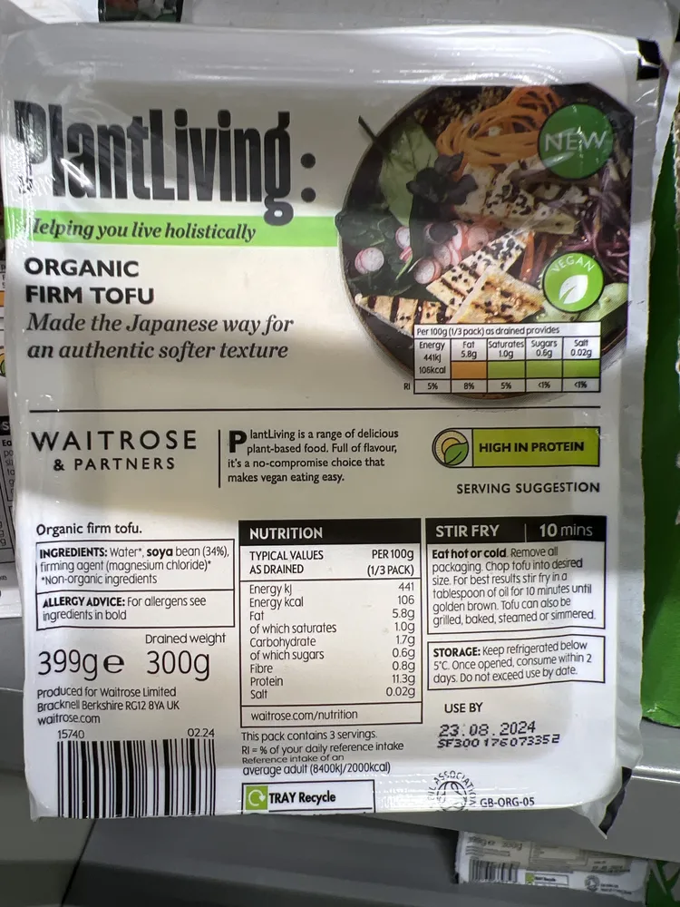 Organic Firm Tofu