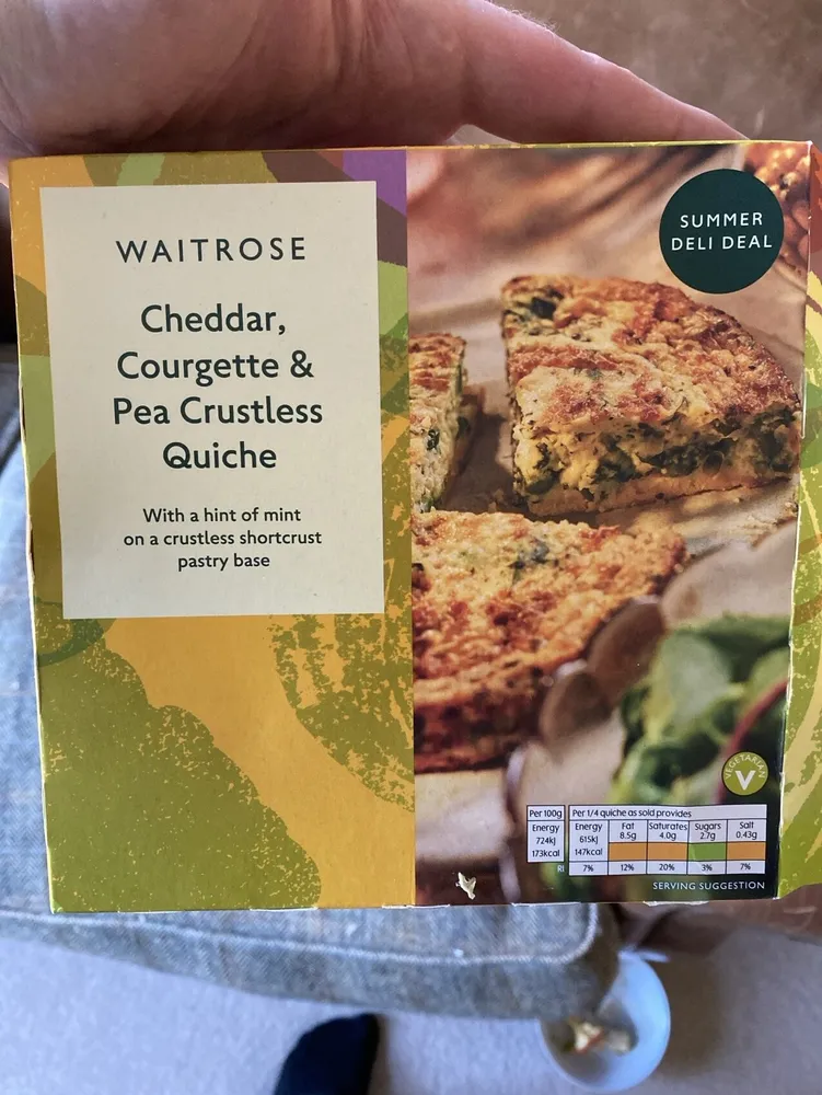 Cheddar Courgette And Pea Crustless Quiche