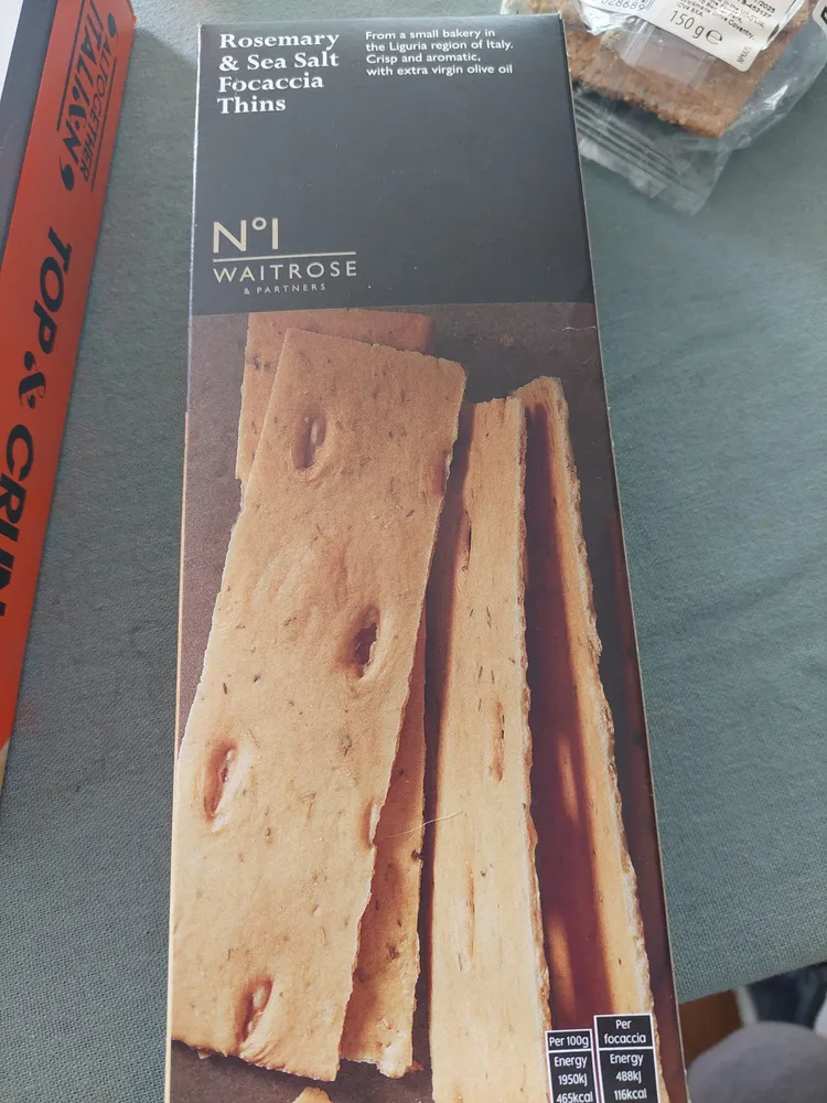 Rosemary & Sea Salt Focaccia Thins From a small ba