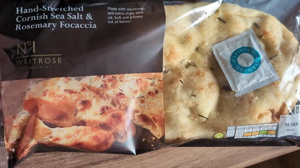 Hand-Stretched Cornish Sea Salt & Rosemary Focaccia