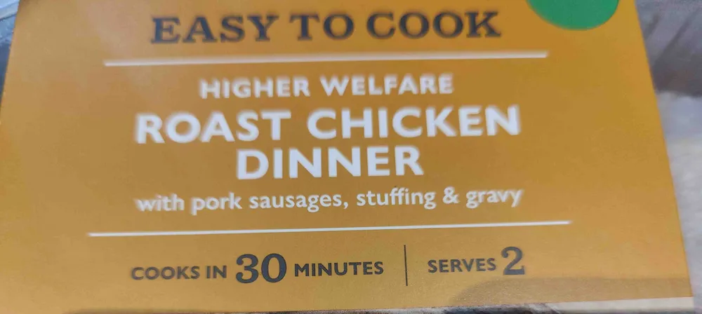 Roast chicken dinner