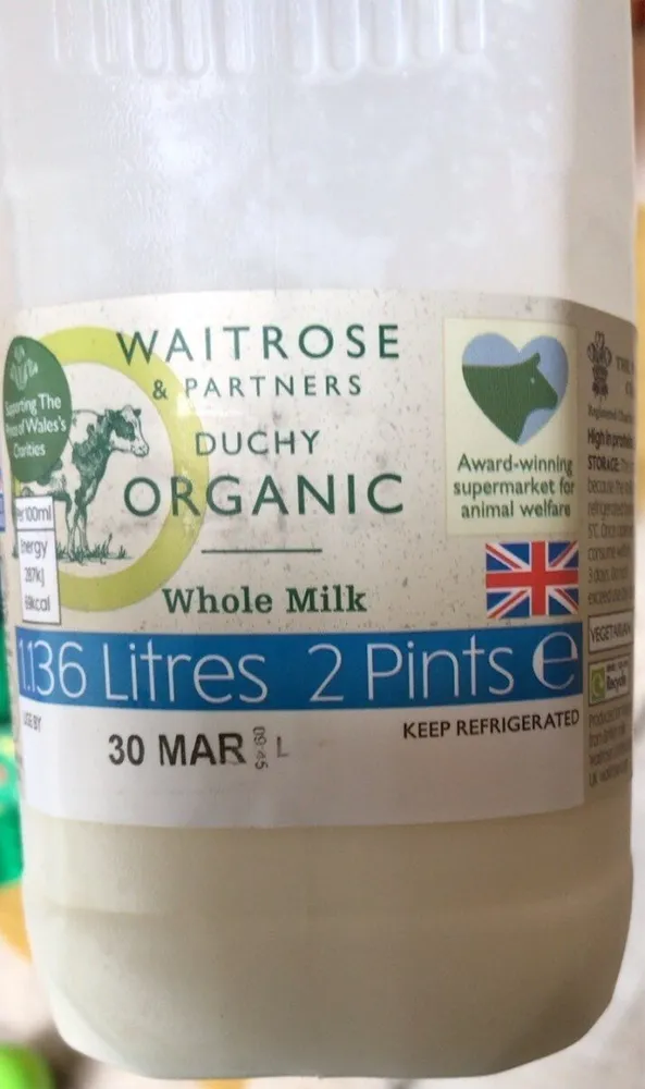 Duchy organic milk