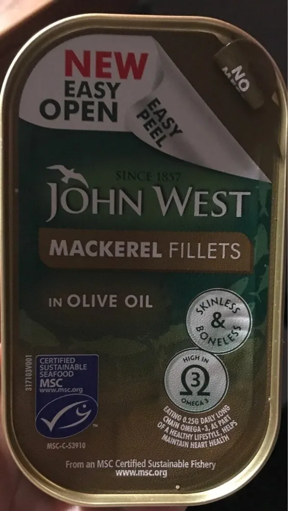 Mackerel fillet in olive oil
