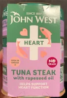 Tuna steak with rapseed oil