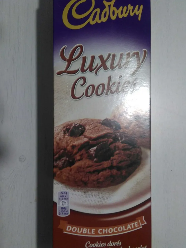 Luxury Cookies Double Chocolate Cadbury